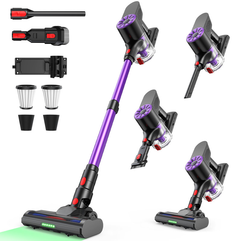 Aspirateur balai sans fil Maircle, aspiration puissante de 36 kPa, autonomie de 40 minutes, phare, aspirateur léger et autoportant pour la maison, les poils d'animaux, les tapis et les parquets.