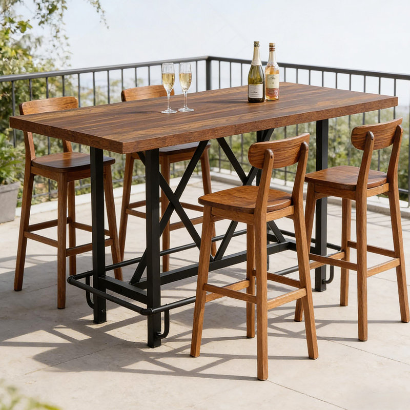 Rustic Pub Bar Counter,Sturdy Bar Table