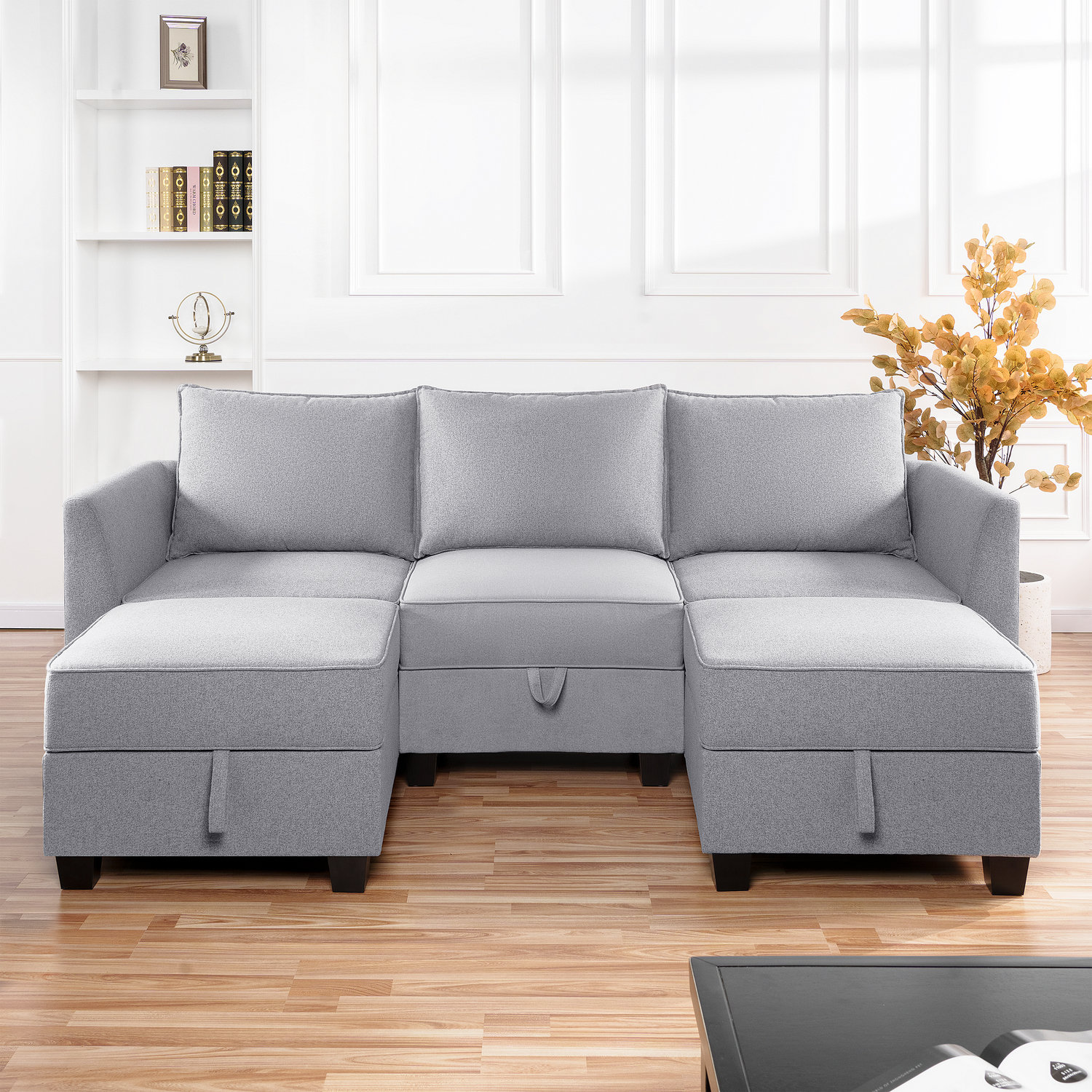 Ebern Designs Myshia Modular Reversible U-Shaped Sectional Sofa