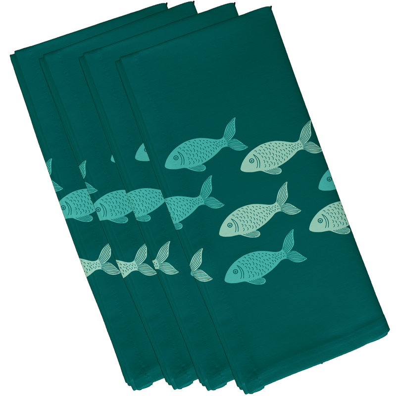 Ensemble de serviettes 4 pièces Eastbourne, L 18 po x L 18 po, Bleu sarcelle