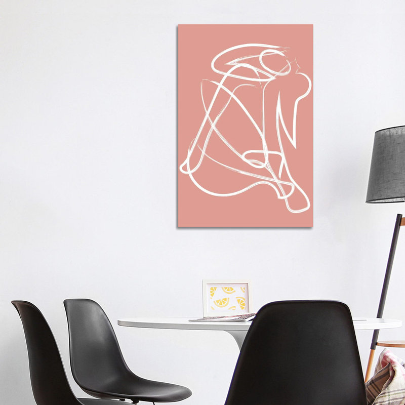 « Silhouette rose » par Mambo art studio-impression, Toile tendue, Pas de tapis, H 40 po x l 26 po x P 1,5 po