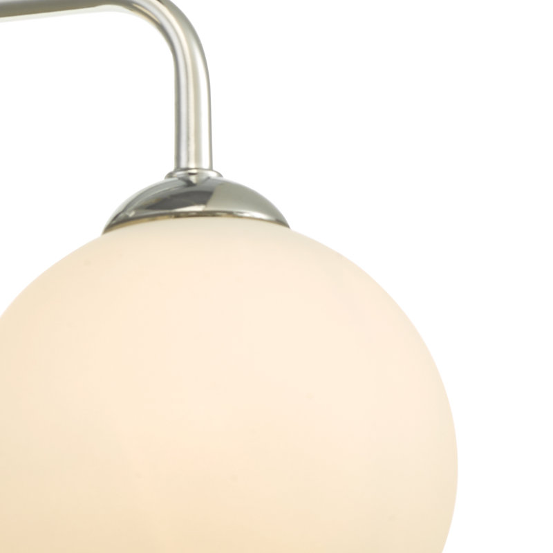 FEYA 3LT SEMI FLUSH GLS, Polished Chrome/Beige
