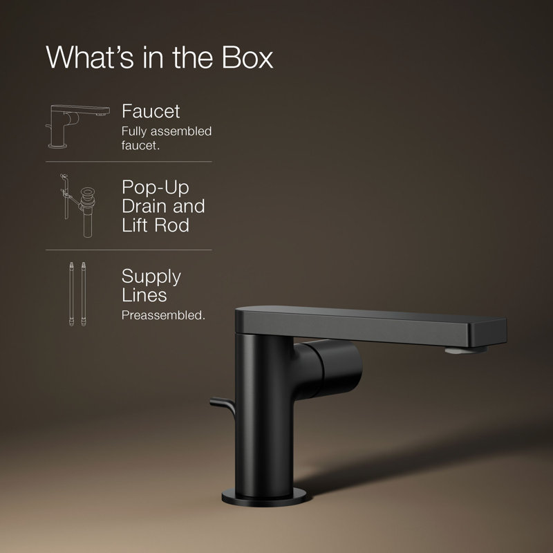 Single-Handle Bathroom Faucet, Matte Black