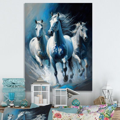 Trois chevaux qui courent - Art mural cheval