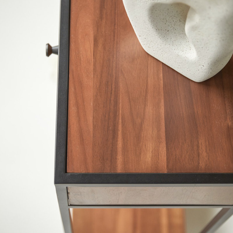 Agra 39.37'' W Solid Wood Console Table