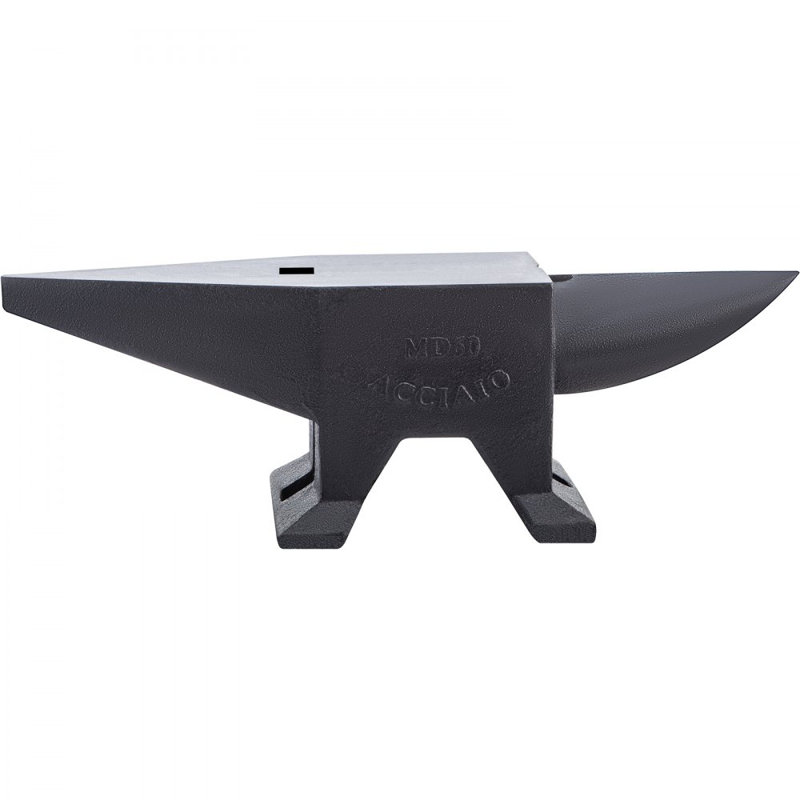 Enclume en fonte, enclume à corne simple de 132 lb (60 kg) avec grand comptoir et base stable, enclume à corne ronde robuste de haute dureté, pour plier, façonner