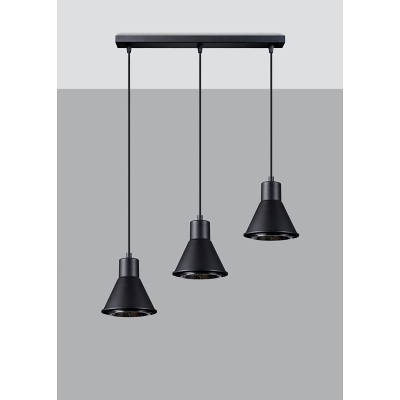 Dudek 3 - Light Cone;Kitchen Island;Cluster Pendant, Black