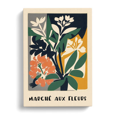 French Flower Market Exhibition No.8 - Wrapped Canvas