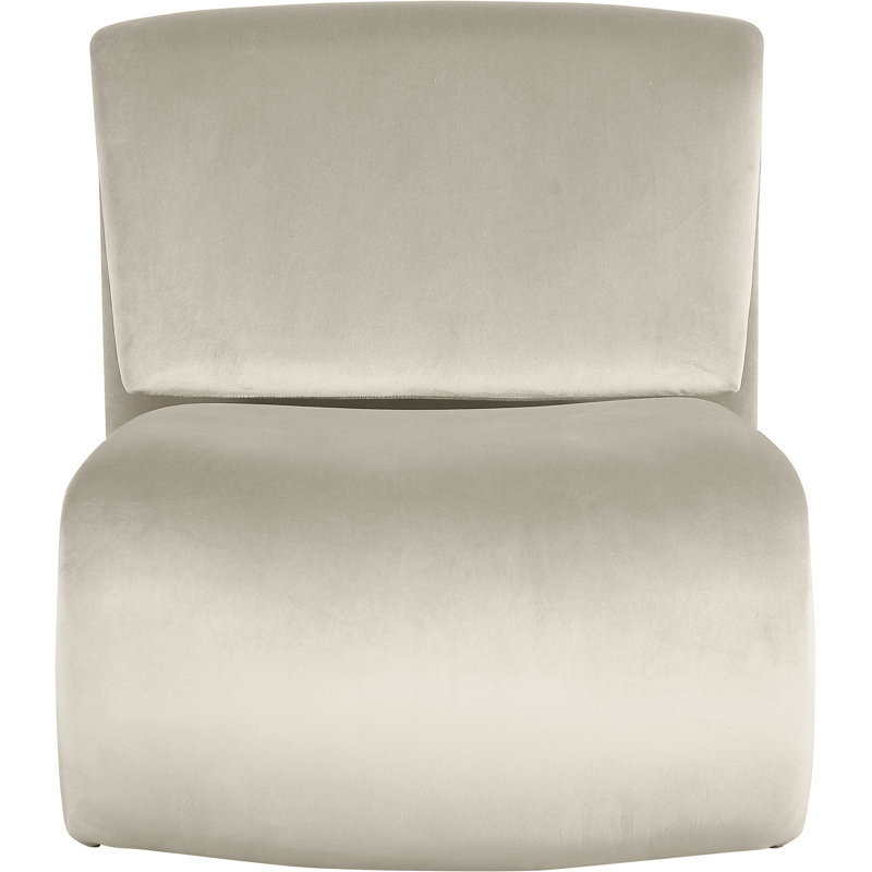 Koco Velvet Accent Chair, Cream Velvet