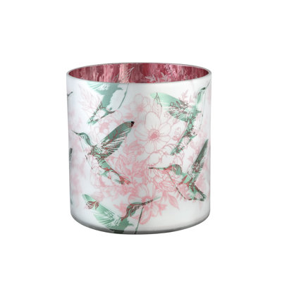 25 cm H Glass Floor and Tabletop Tealight Holder with Candle Included