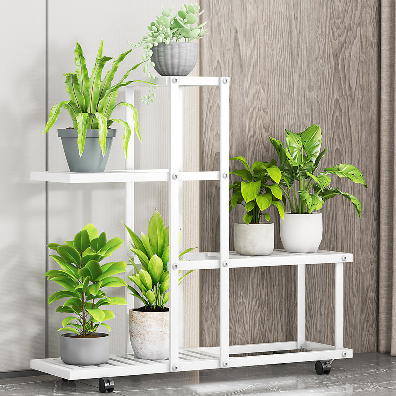 Metal Plant Stand, White