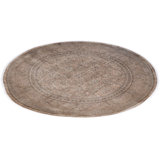 Overdyed Hand-Knotted Wool Modern-Contemporary Beige Area Rug 8' 1" x 8' 1"