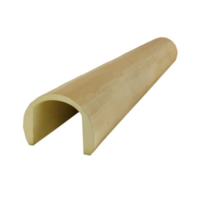Heritage Timber Adobe Peeled Faux Wood Log Beam, Round, 10"W x 7 1/2"H x 192"L, Primed Tan Finish