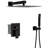 10 Inch Dual Square Shower Head System - Wall Mounted Square, Oil Rubber Bronze Rubbed-121076805