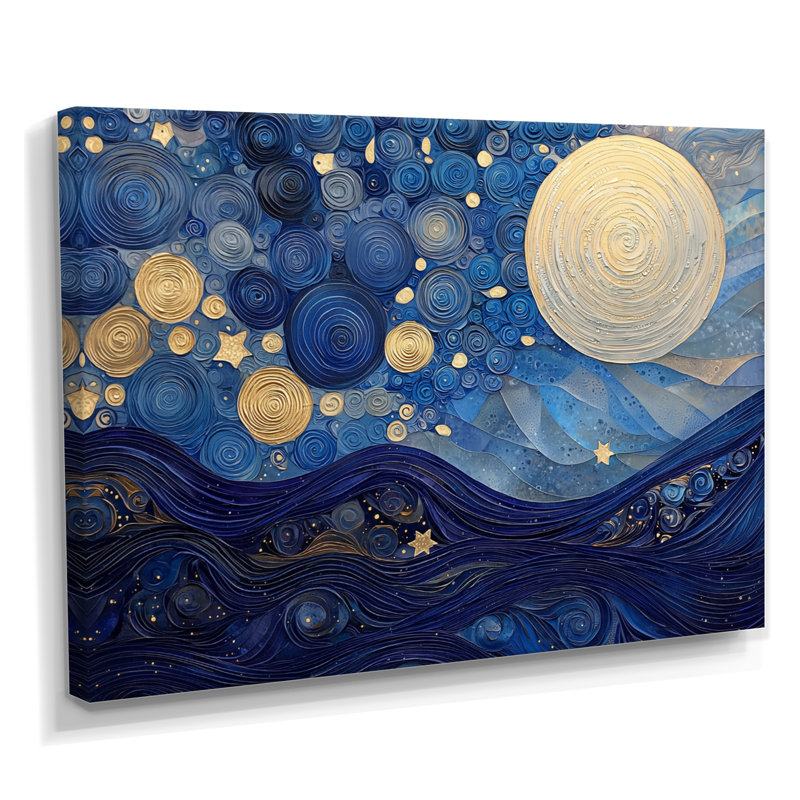 Décoration murale Starry Sky, H 34 po x l 44 po, Toile tendue, Ne s’applique pas