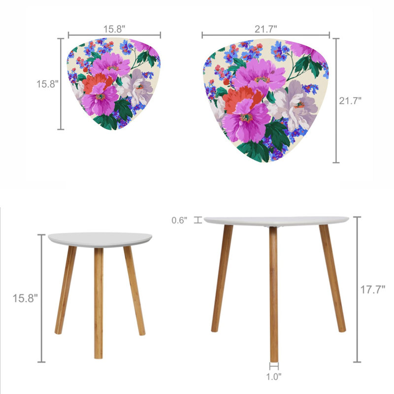 Ensemble de 2 tables basses gigognes Triangle