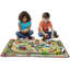 Tapis de jeu gris / brun / vert tissé à la machine