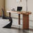 Burlywood Oval Solid Wood desks-108511036