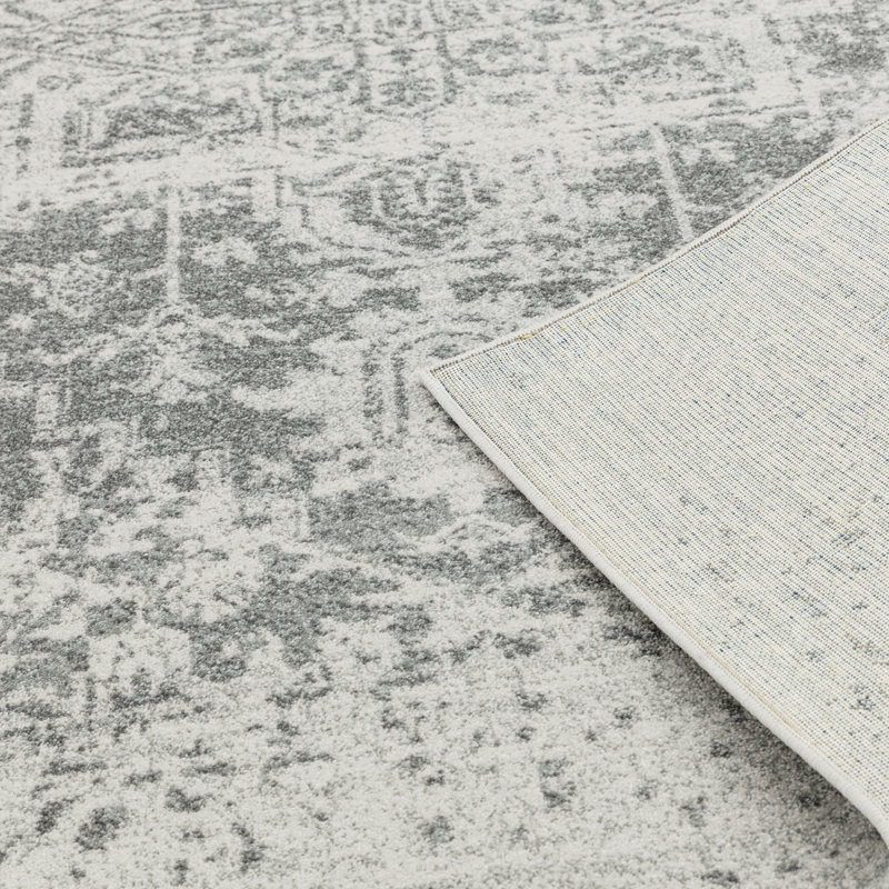 Abdirahman Tufted Grey Area Rug, Rectangle 120 x 170cm