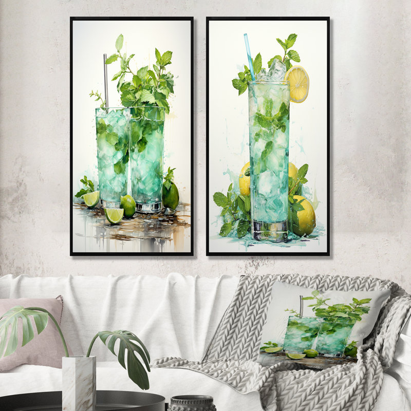 Ensemble de salon Julep Jubilee Mojito, Cadre noir, H 28 po x l 25 po