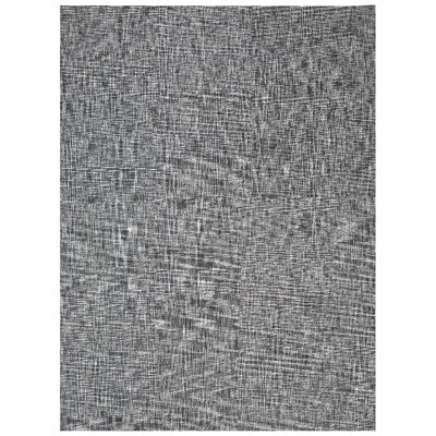 Wool Abstract Area Rug in Gray