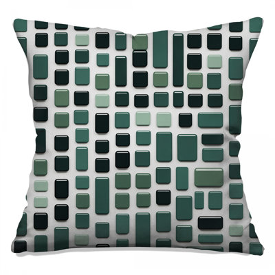 Coussins rectangulaires verts à double face