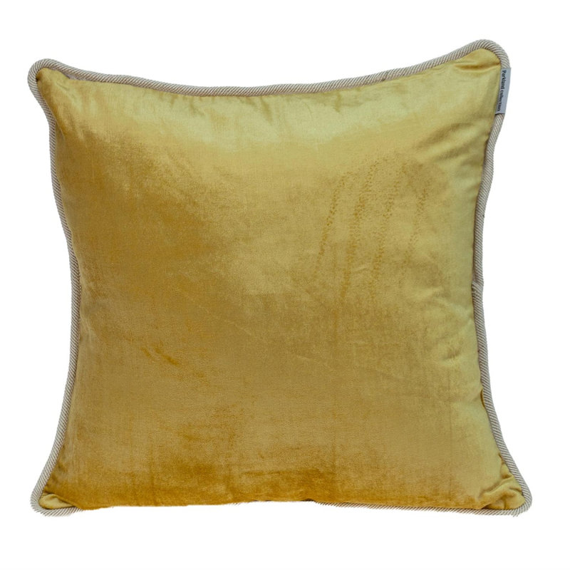 Coussin royal et turquoise, Doré / Brun