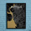 Buffalo City Map 1 Piece Wall Art-1380452098