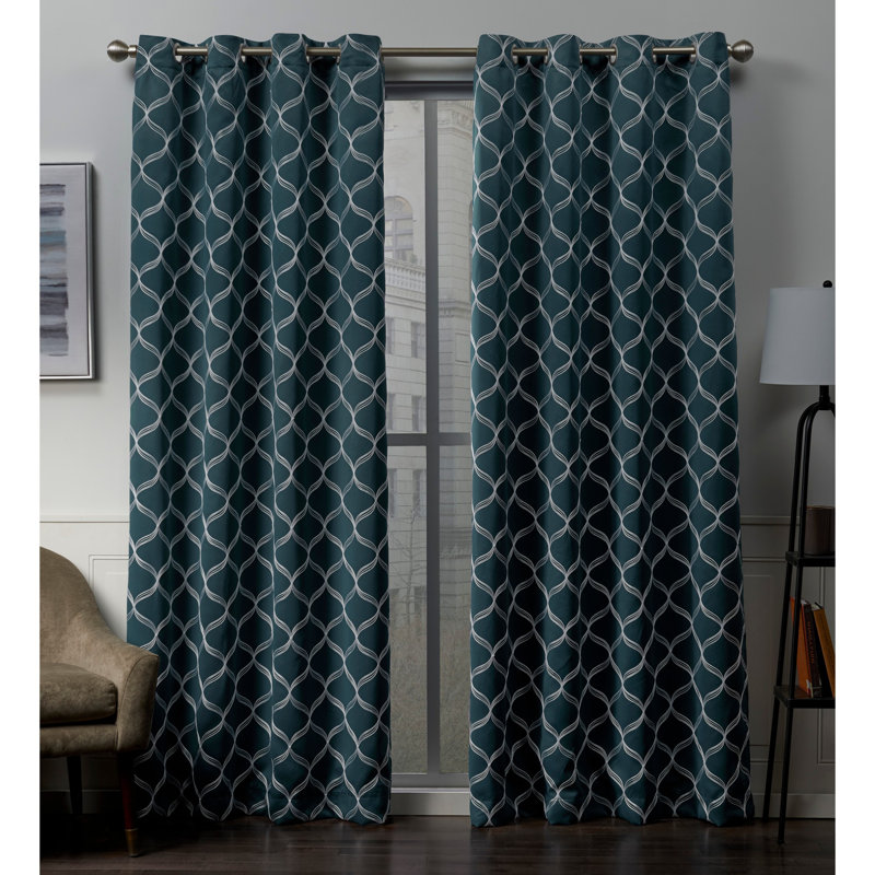 Sharen Room Darkening Curtain Pair, White, 52" W x 84" L