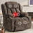 Large Power Lift Chairs Recliners With Heat And Massage, USB And Type-C, Cup Holder, Side Pocket, Upgraded Chenille, Brown-1313434893