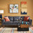 Hewett 86'' Leather Sofa-1308139686