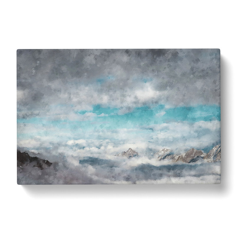 Mountain Clouds - Wrapped Canvas Painting, 35cm H x 50cm W x 3cm D
