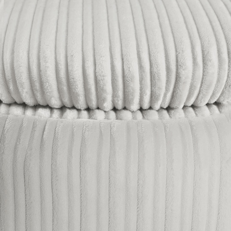 Deambra Storage Ottoman, Taupe Cord