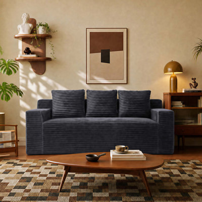 Boneless Cloud Couch with Lumbar Pillows and No-Assembly Design