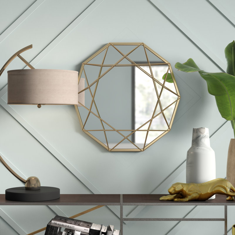Miroir d'appoint Conkle Glam, Or
