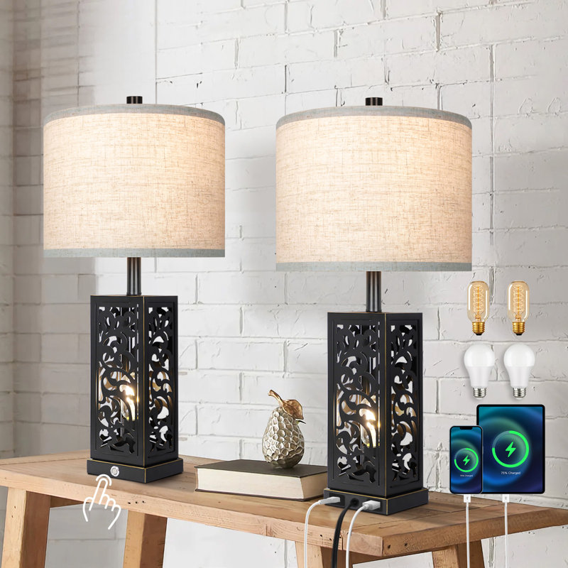 Wayfair Way Table Lamps Rustic Ceramic Table Lamps(Set Of 2), Way