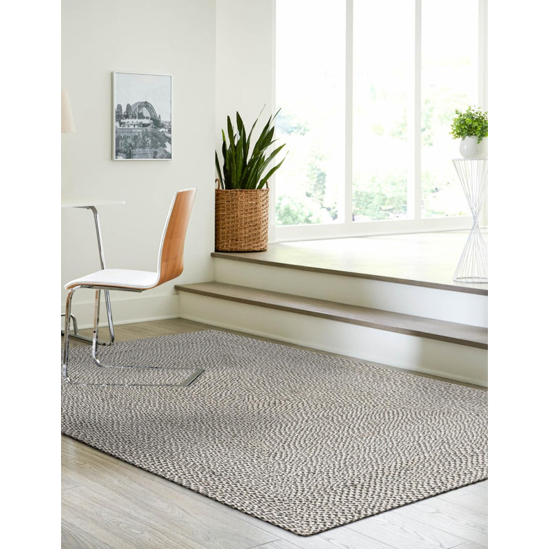 Tapis contemporain Aideen - gris, Carré 7 pi 10 po