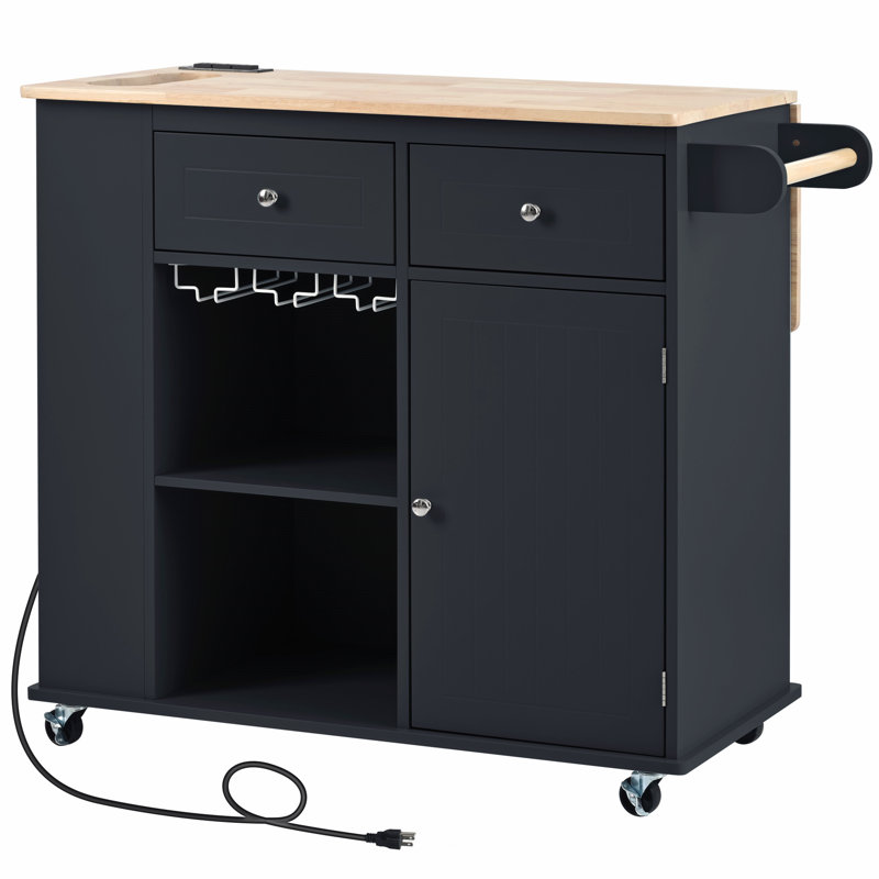 Îlot de cuisine polyvalent avec de multiples fonctionnalités pour des maisons élégantes, Noir
