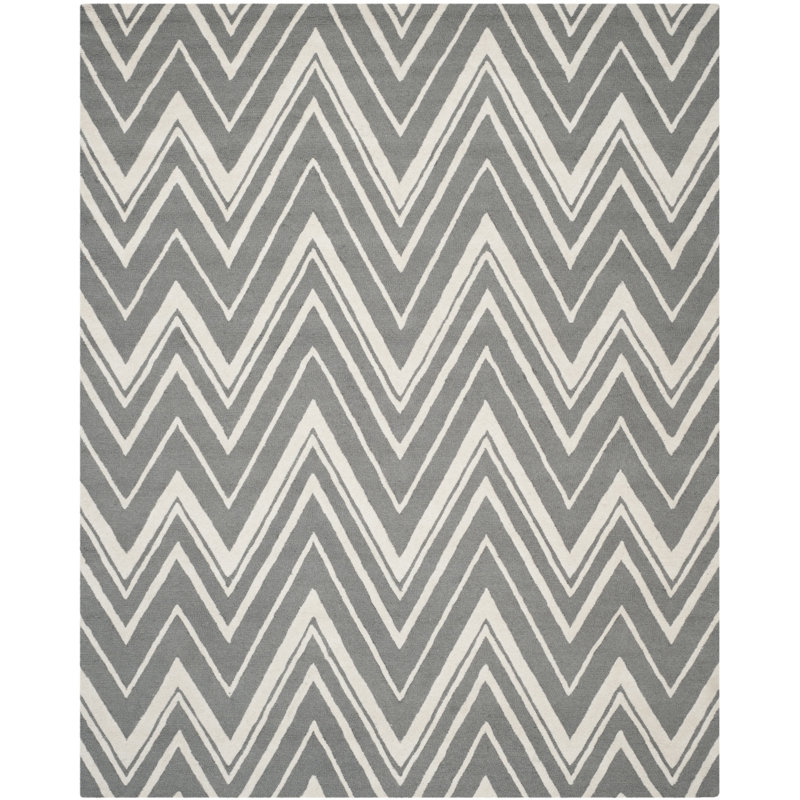 Ellicott Hand Tufted Wool Chevron Rug, Rectangle 9' x 12'
