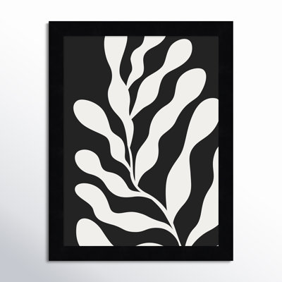 Retro Matisse Inspired Abstract Botanical 3 Black