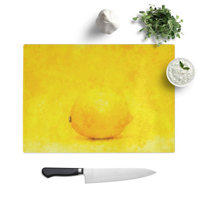 Lemon Painting Chopping Board