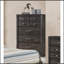 Commode en bois gris foncé 1Pc
