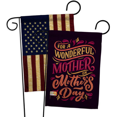 Double Sided 18.5'' H x 13'' W Polyester Mother's Day Garden Flag