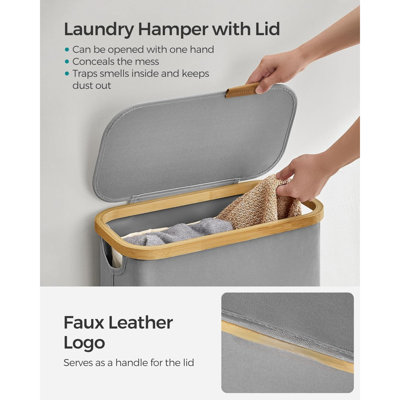 Cardboard, Faux Leather Laundry Room Organiser