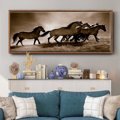 Chevaux sauvages - toile encadrée