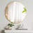 Distressed Gold Wavy-Edge Round Mirror