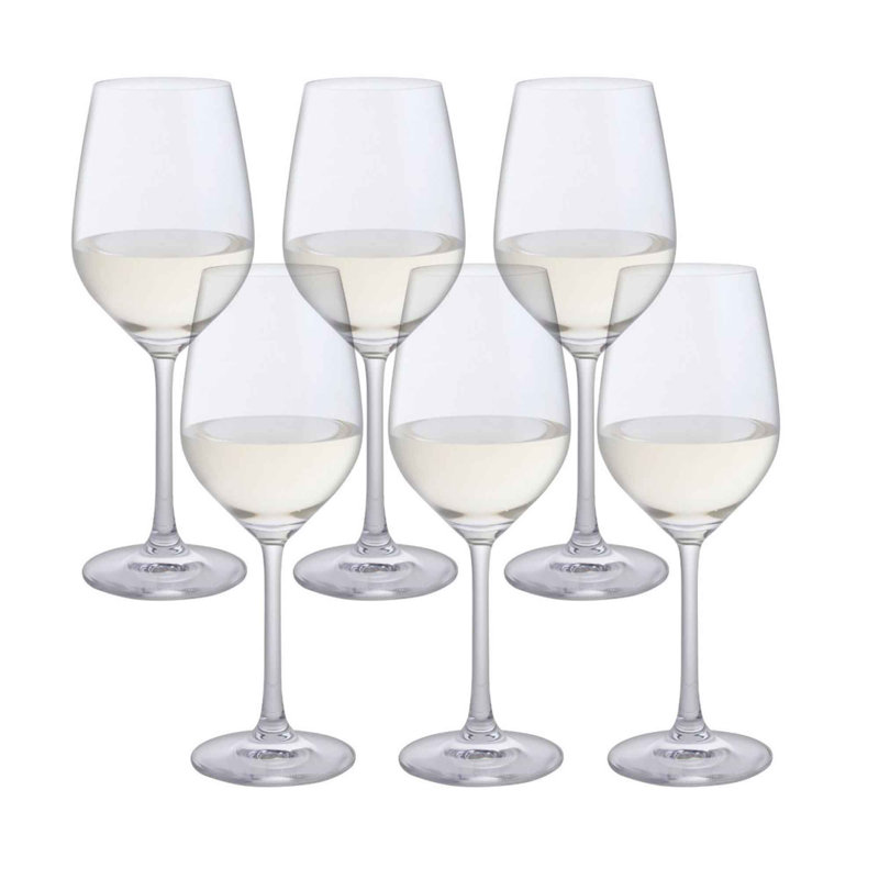 Dartington Crystal Bar Six White Wine Glasses