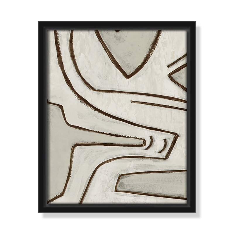 Dessin au trait - reproduction sur toile flottante, L 9,5 po x H 11,5 po, Noir