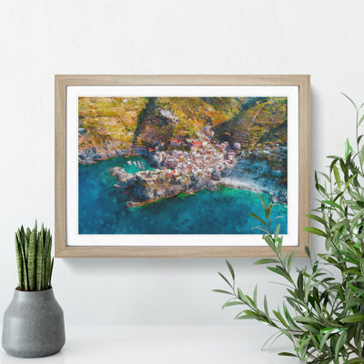 Above Cinque Terre in Italy - Picture Frame Graphic Art