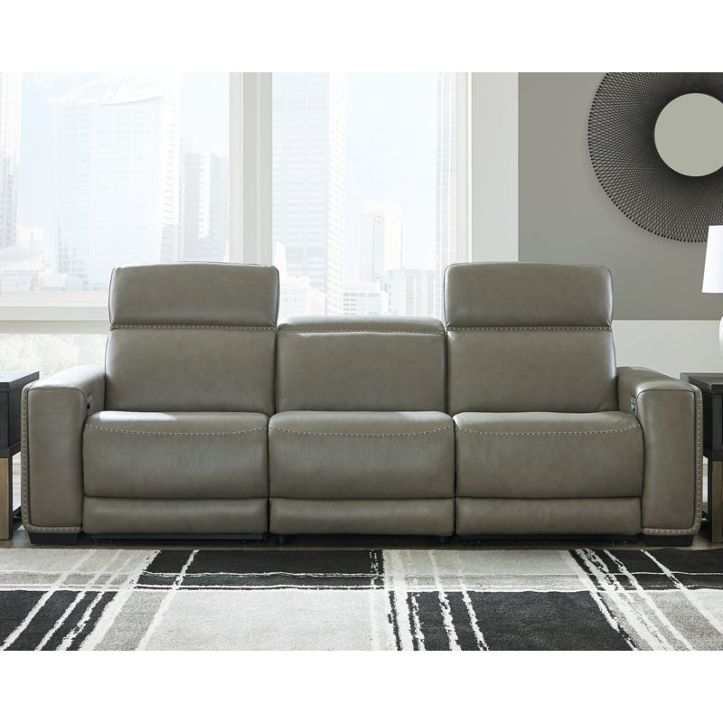 Adaam 116.5'' Leather Power Reclining Corner Sectional
